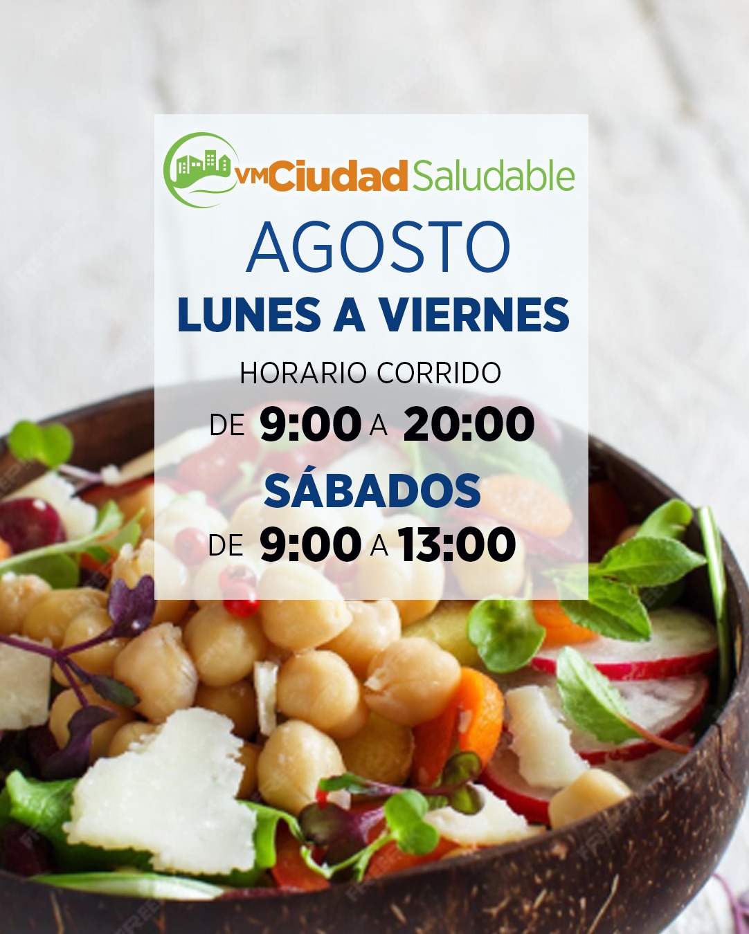 sus horarios de AGOSTO 
