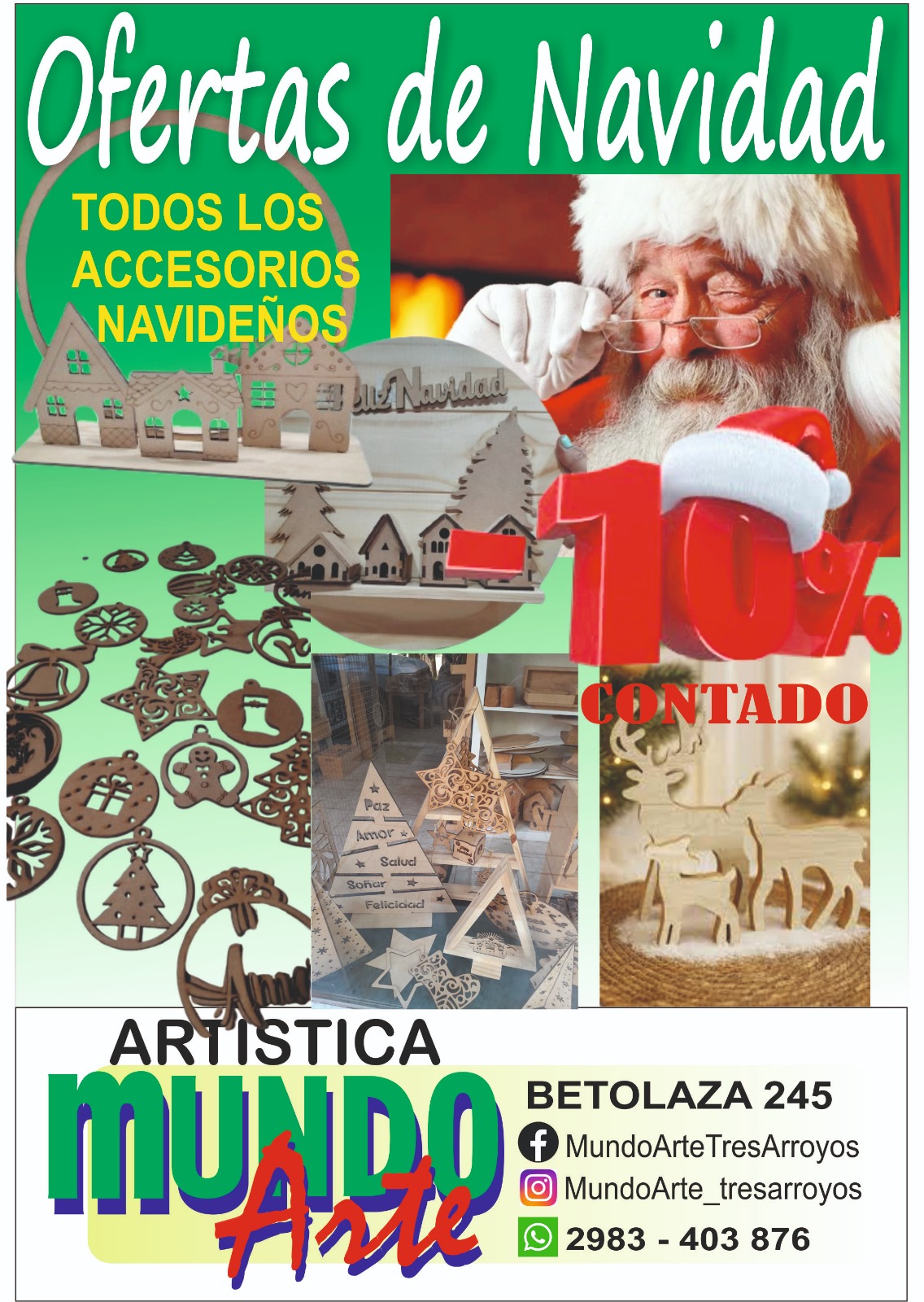 Accesorios de Navidad en fibrofácil