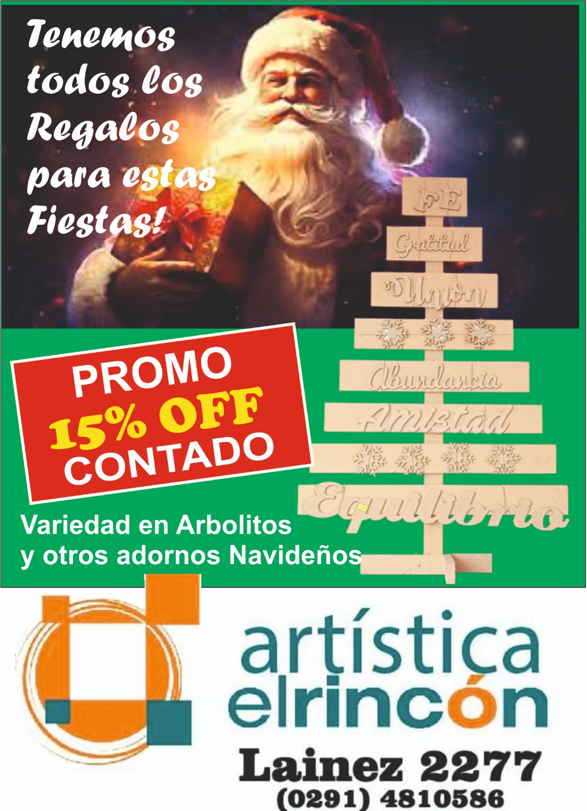 Arbolitos y mas Adornos Navideños en Fibrofácil