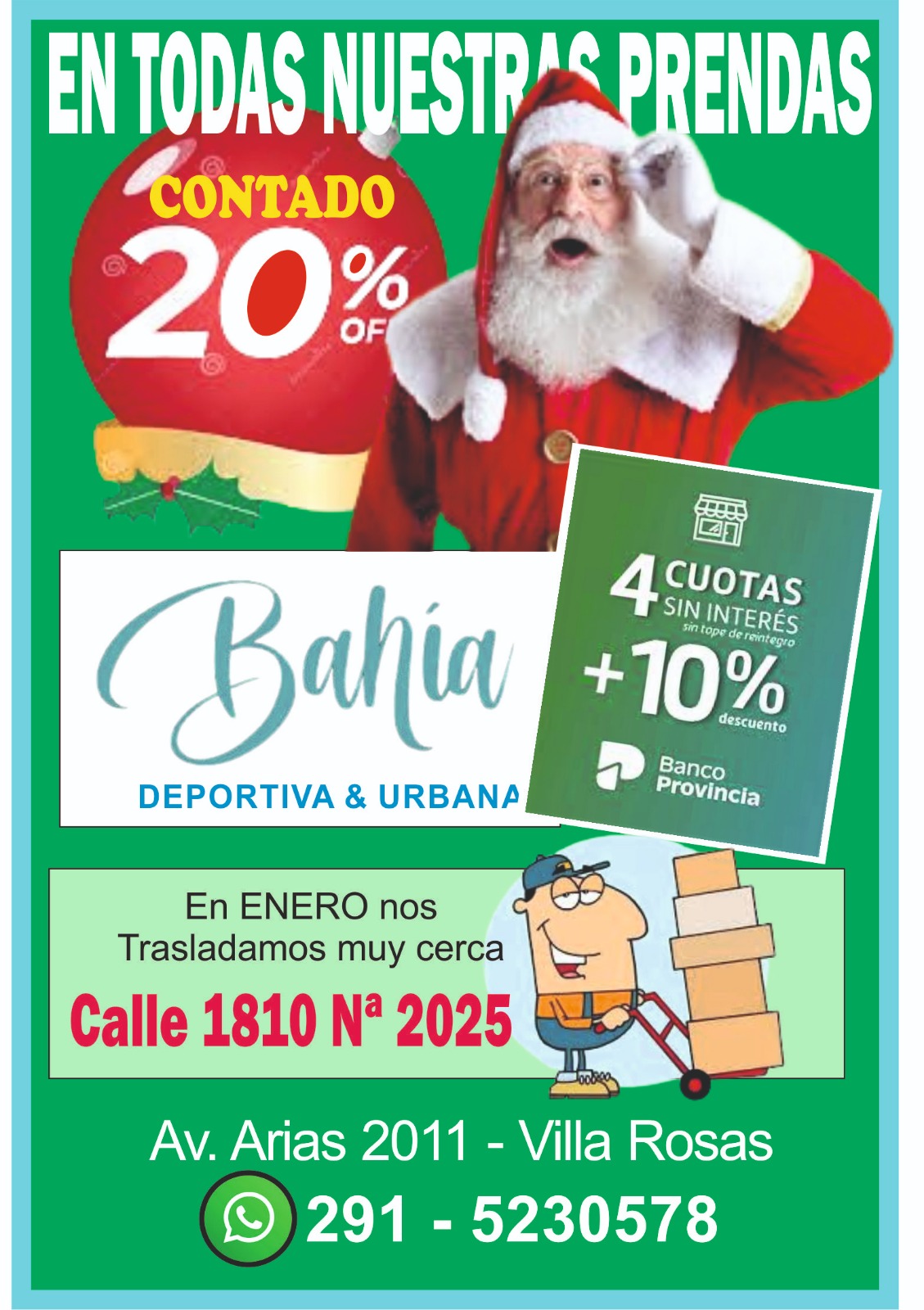 Descuento en todas las prendas