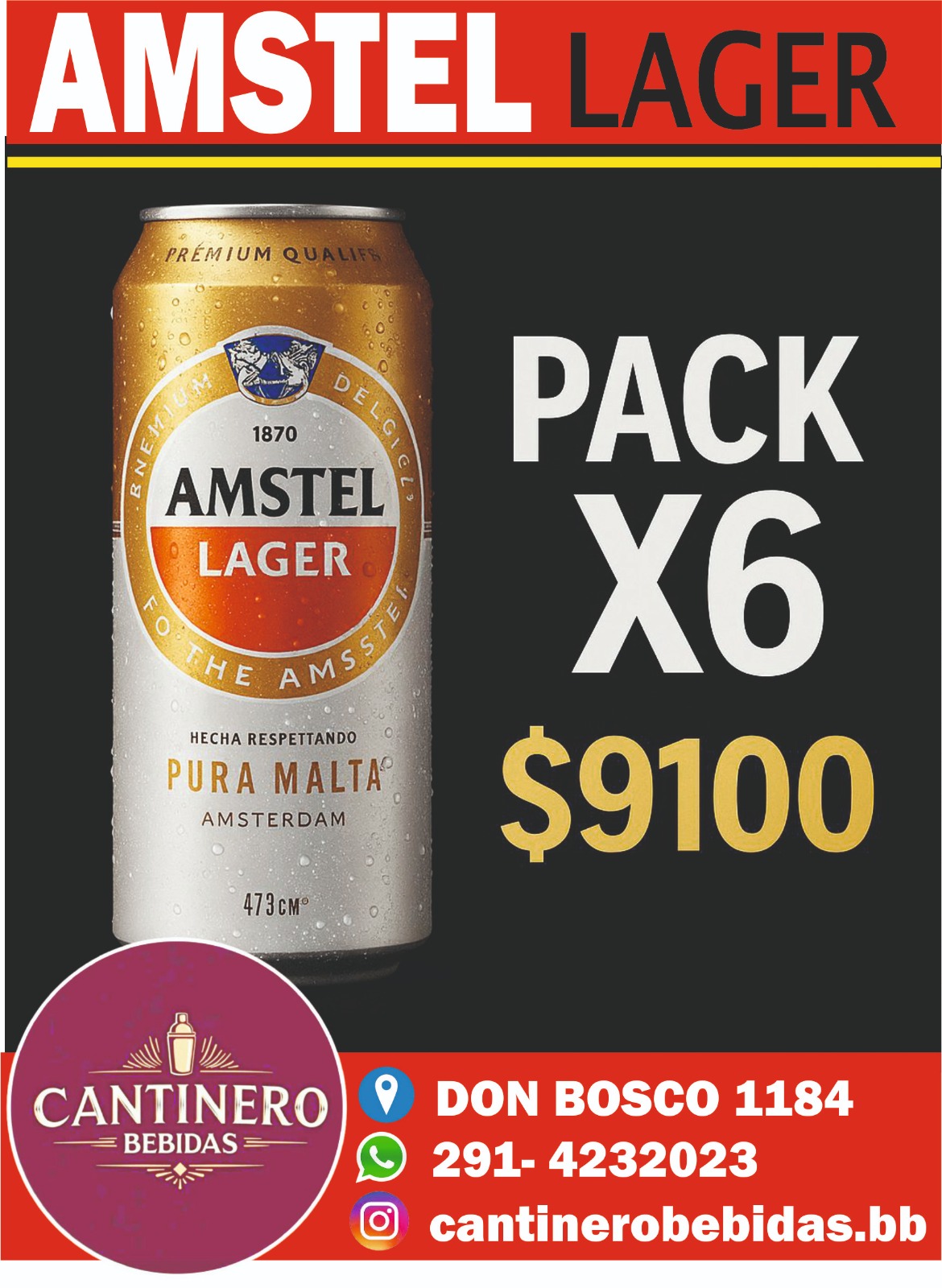 6 Pack Amstel